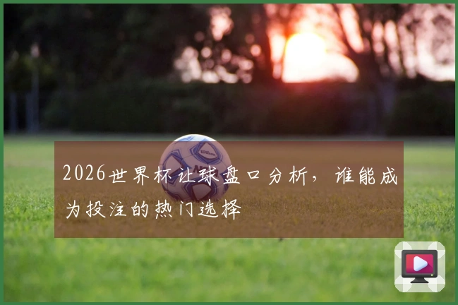 2026世界杯让球盘口分析，谁能成为投注的热门选择